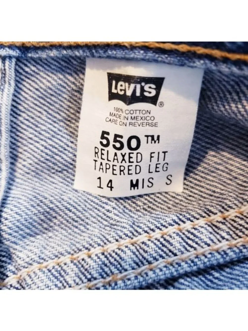 Levi's Vintage 550 Relaxed Fit Tapered Leg High Rise Waist Jeans Women's Size 14